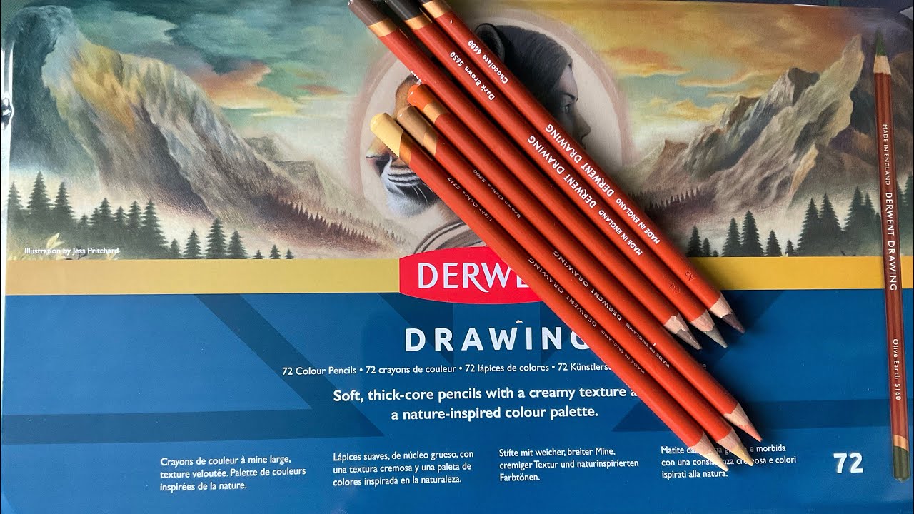 Derwent 72 карандаша для рисования и быстрого раскрашивания с чатом | Раскраска для взрослых