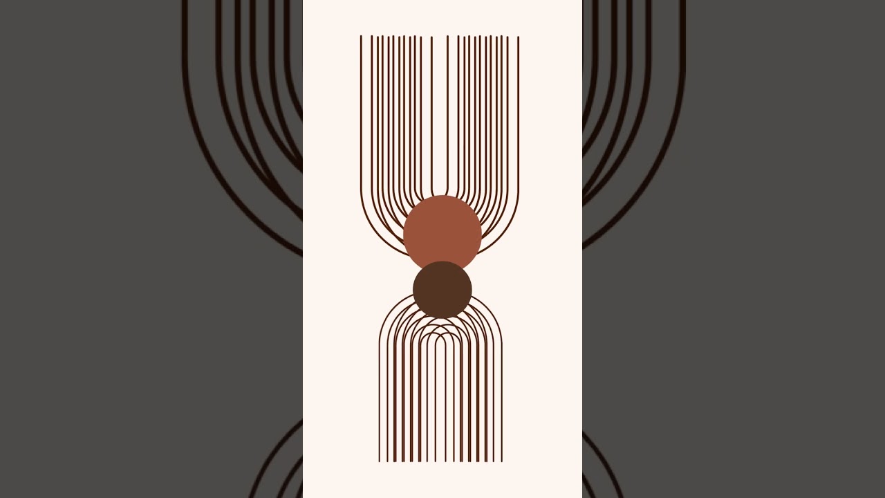 No Sound | Beige Geometric Abstract | Art | Screensaver