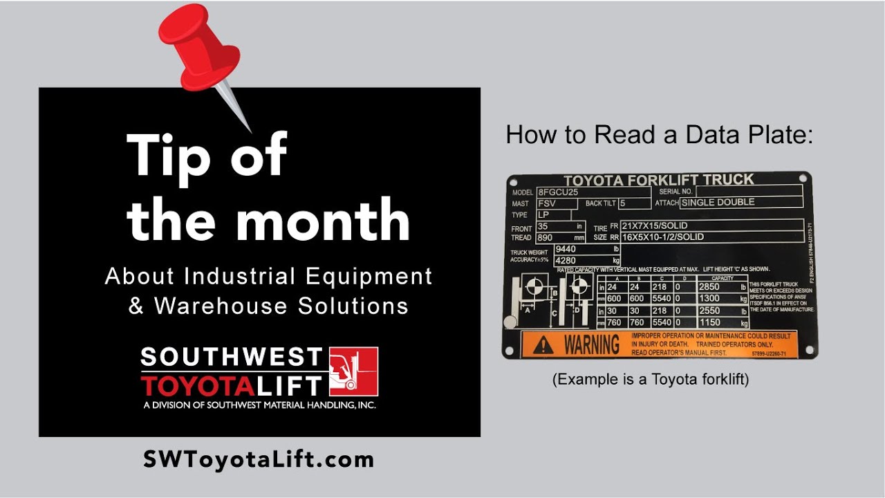 Data Plate for Equipment Tip of the Month