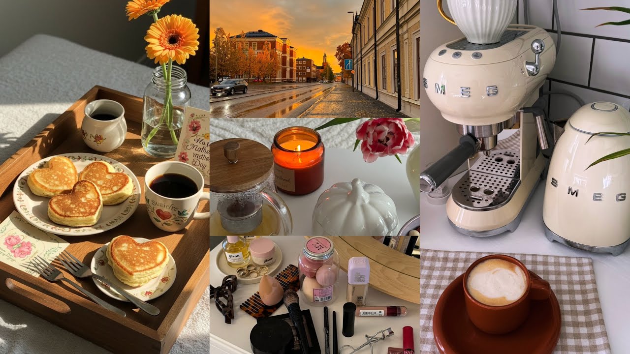 Cozy October vlog/ Baking therapy & Cooking / Every day makeup routine/ Autumn vibes/ Silent vlog 🍂