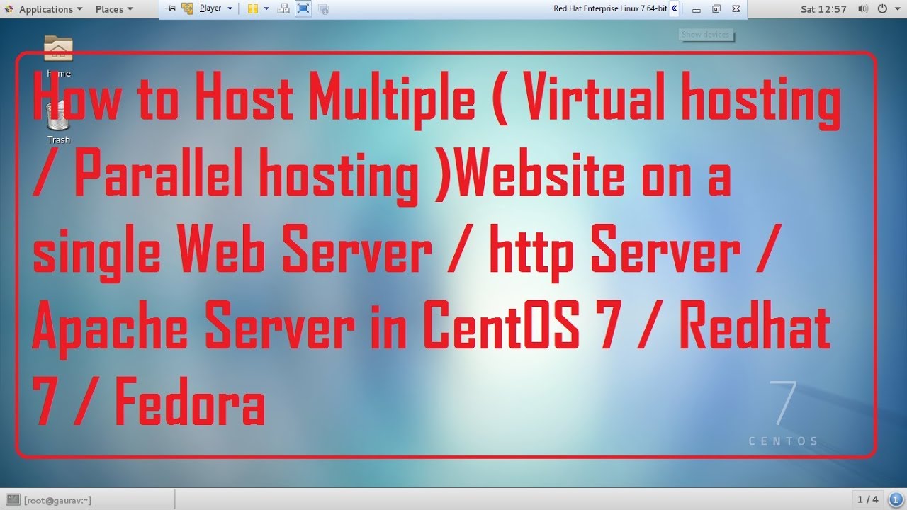 How to host Multiple Websites on one linux server in CentOS 7 / Redhat 7 / Fedora