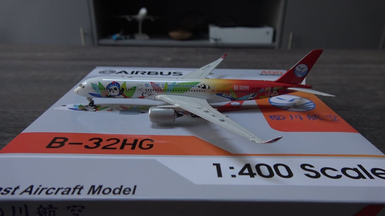 AMAZING Aviation400 Sichuan Airlines Panda Route Airbus A350-900 Model Unboxing & Review