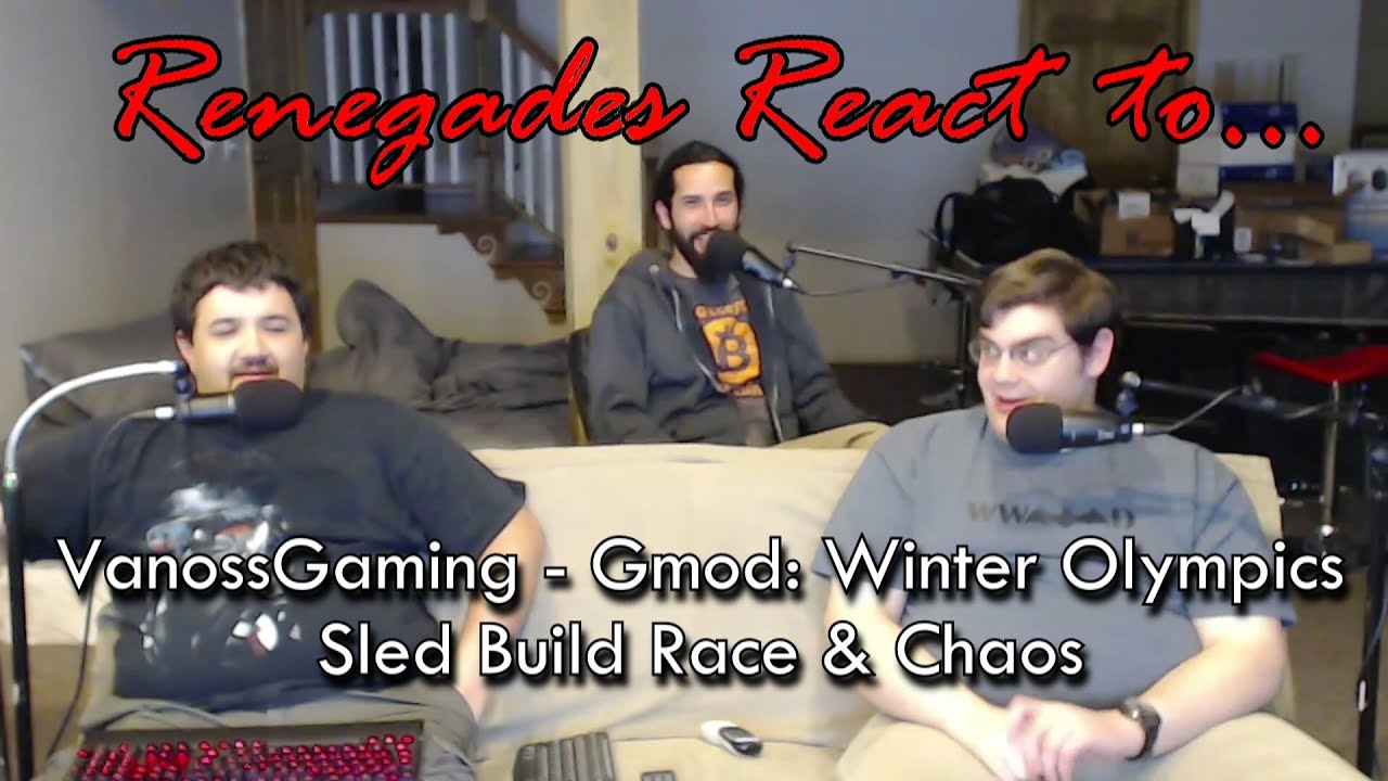Renegades React to... VanossGaming - Gmod: Winter Olympics - Sled Build Race & Chaos