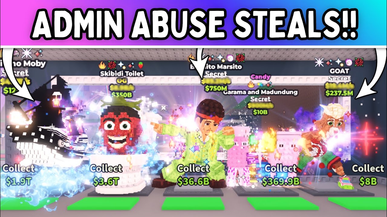 I STOLE THE CRAZIEST BRAINROTS FROM BRUNO MARS ADMIN ABUSE!! *INSANE* Steal a Brainrot ROBLOX!
