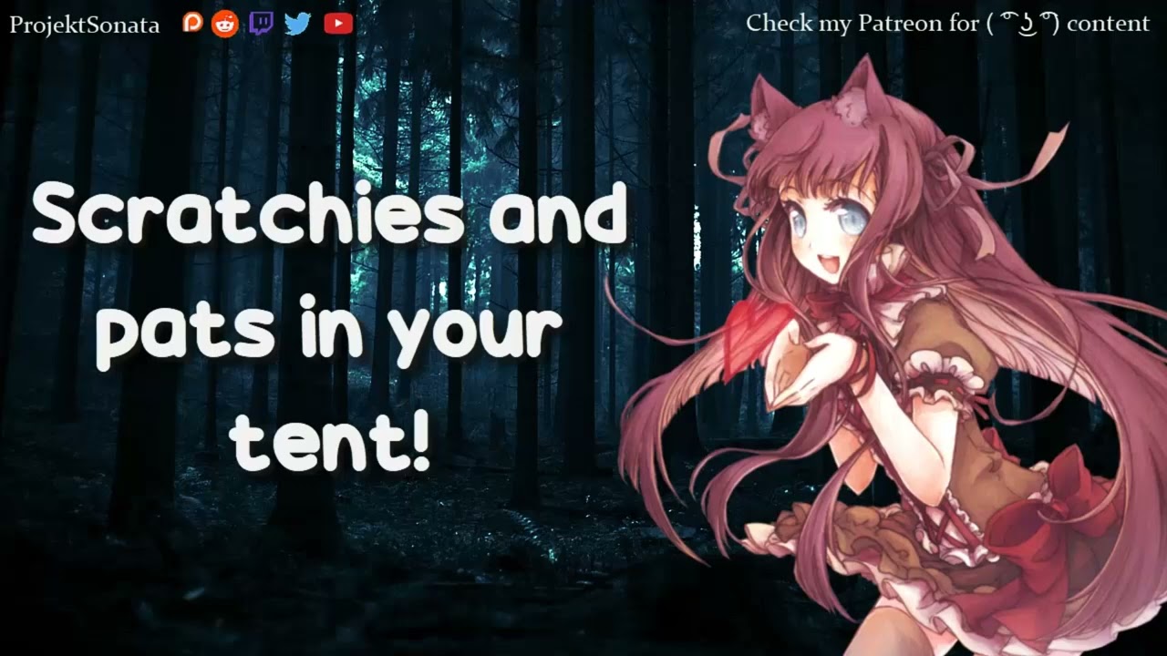 ASMR ROLEPLAY| Curious wolf girl visits your tent 👀[F4A] [head scratchies] [cuddling]