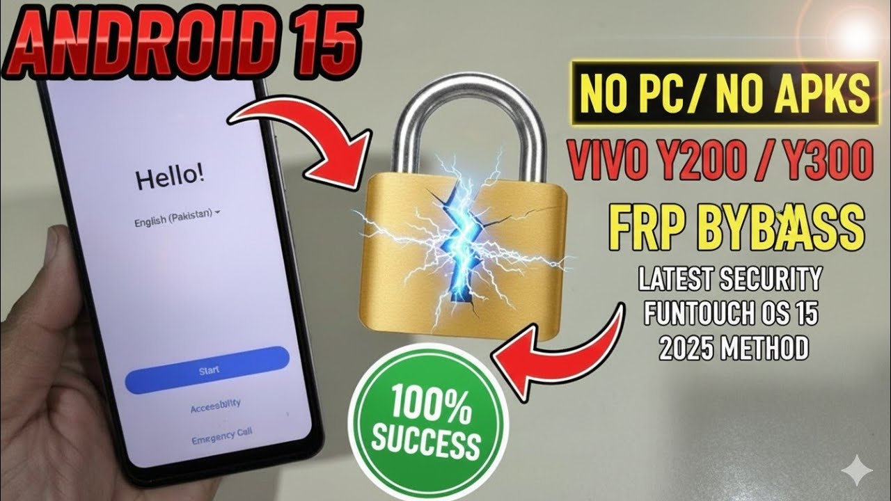 Vivo Y200/Y300 Android 15 FRP Bypass Without PC 2025 | New Security Update 100% Working