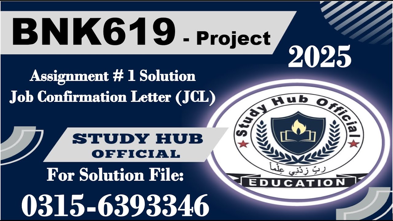 BNK619 Assignment 1 Solution Fall 2025 #bnk619 #project