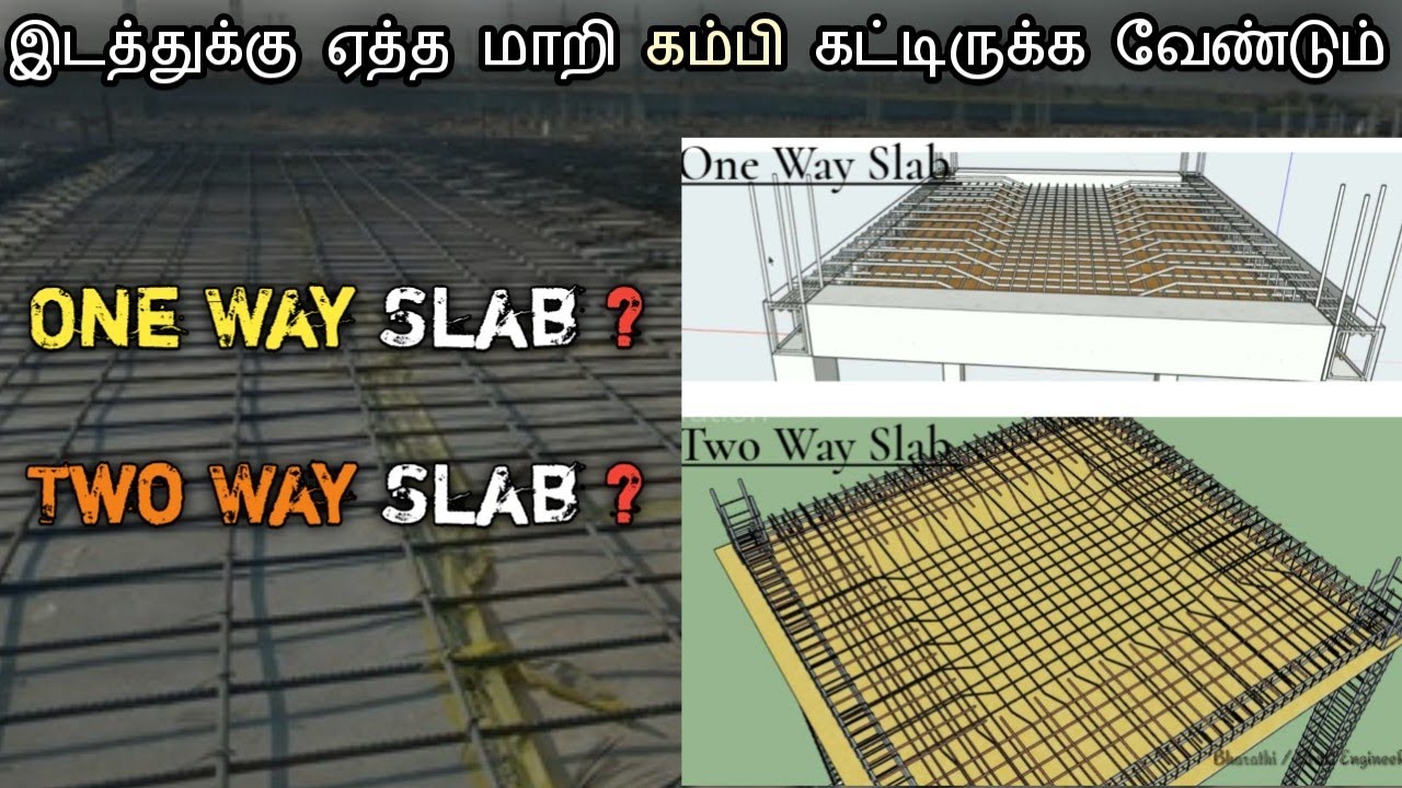 One way slab and Two way slab - Explained | One Way slab | Two way slab | in tamil