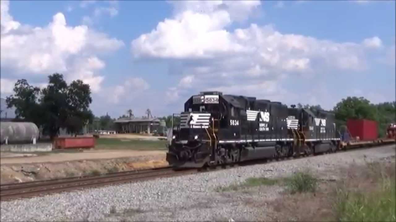 NS 056 Huge High & Wide w/ WECX 800 Schnabel Railcar in Waynesboro, GA 6/6/15