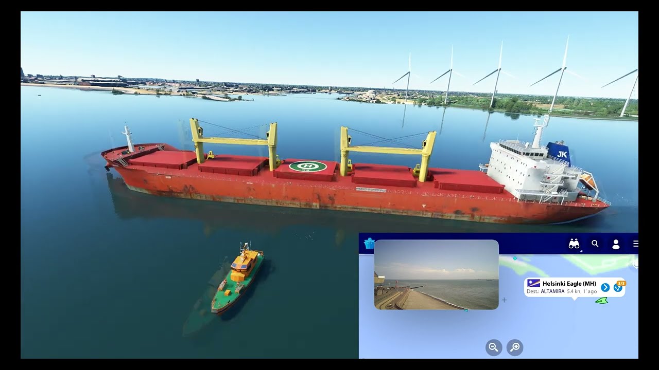 MSFS Global AI Ship Traffic real time Beta testing video | Add-on