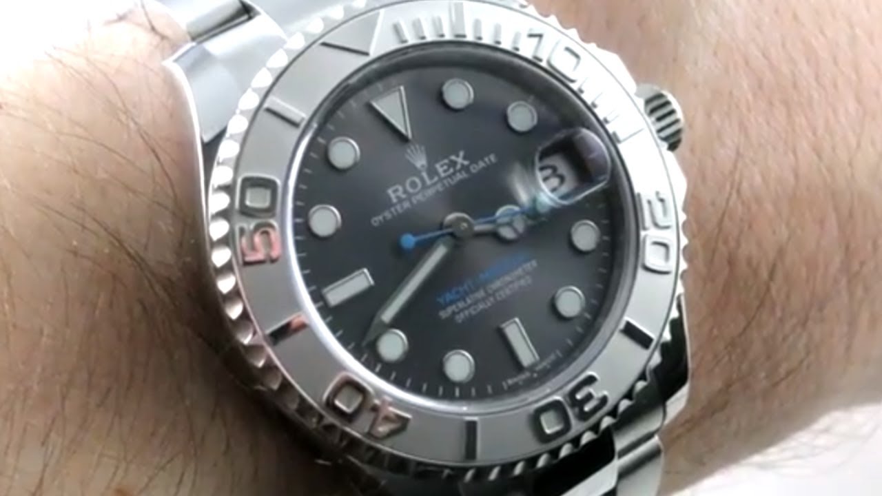 Rolex Yacht Master 37mm DARK RHODIUM 268622 Platinum Stainless Steel Luxury Watch Review
