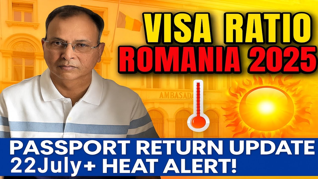 Romania Embassy Passport Return/Visa Ratio Up & Down/Heatwave Alert &Survival Tips/Europe Visa Guide