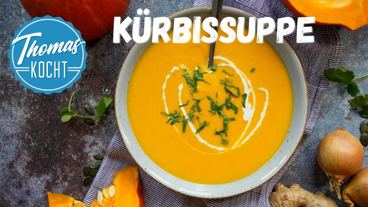 Kürbissuppe mit Ingwer und Kokosmilch