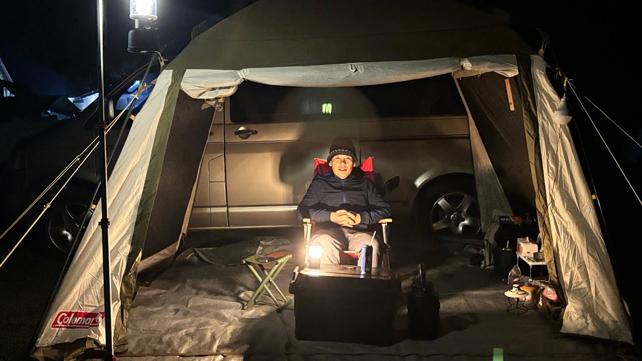 กางเต๊นท์ Coleman car side tent @เขาใหญ่