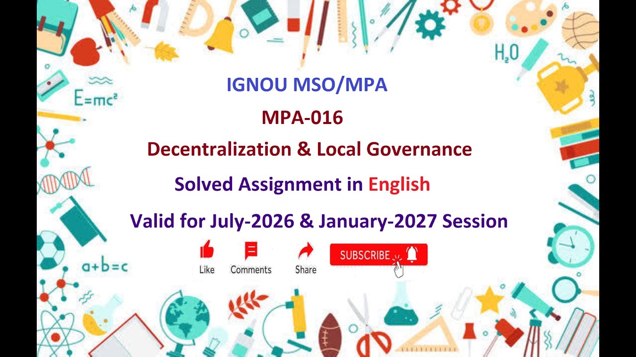 MPA 016 SOLVED ASSIGNMENT | IGNOU MPA 016 Solved Assignment July 2026 & Jan 2027 | MPA | IGNOU