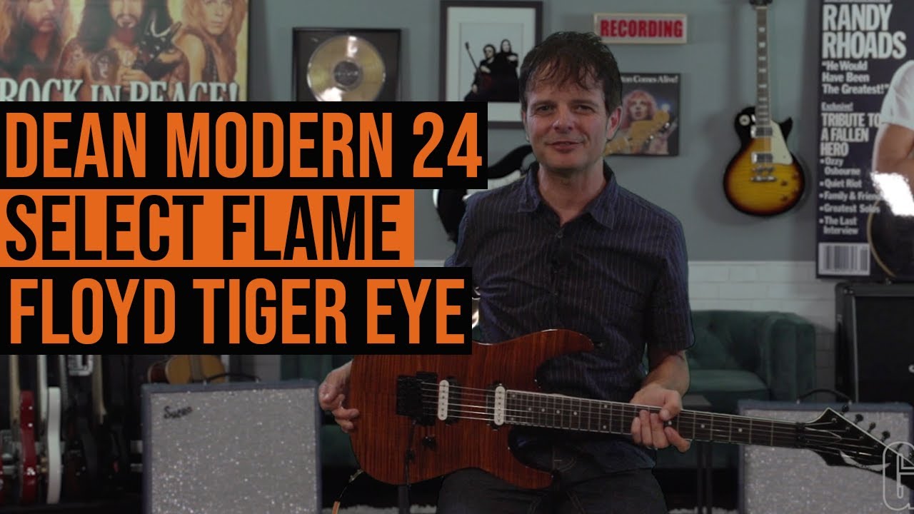 Dean Modern 24 Select Flame Floyd Tiger Eye demo