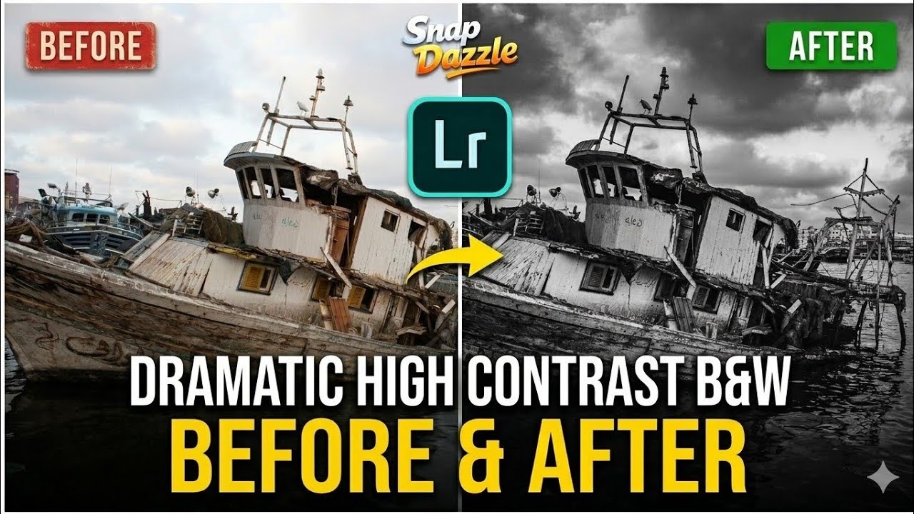 How to Create Dramatic High Contrast B&W Photos in Lightroom