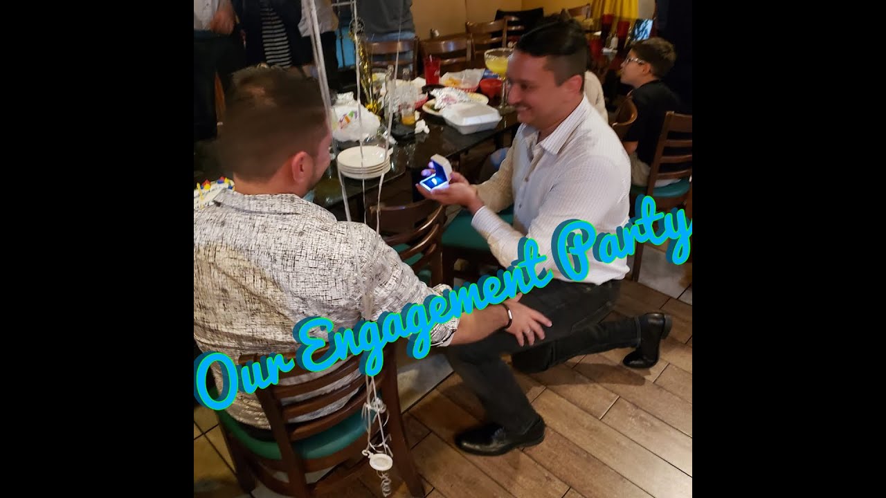 Gay Proposal / Gay Engagement / Birthday Party / Gay Couple / Love is Love / Engaged Gay Couple