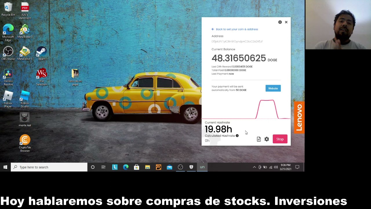 MInar Crypto con GPU de 4GB usando Unmineable.