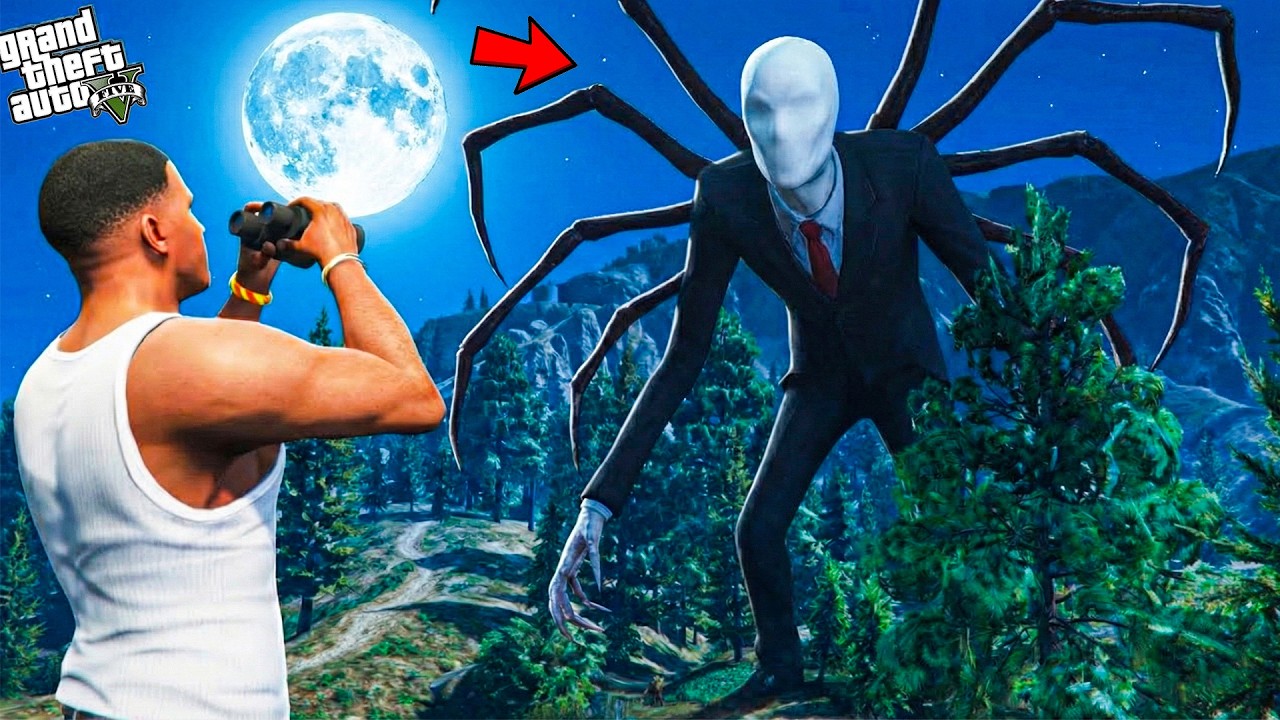 Slenderman Trapped Franklin & Shinchan in Their Own House! 👻🚪 | GTA 5