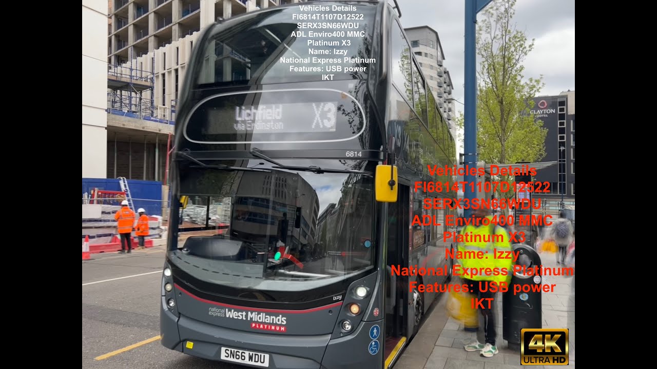 Bus Route X3 To Lichfield   4K