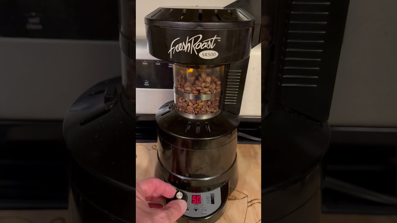 FreshRoast SR500 coffee roasting.