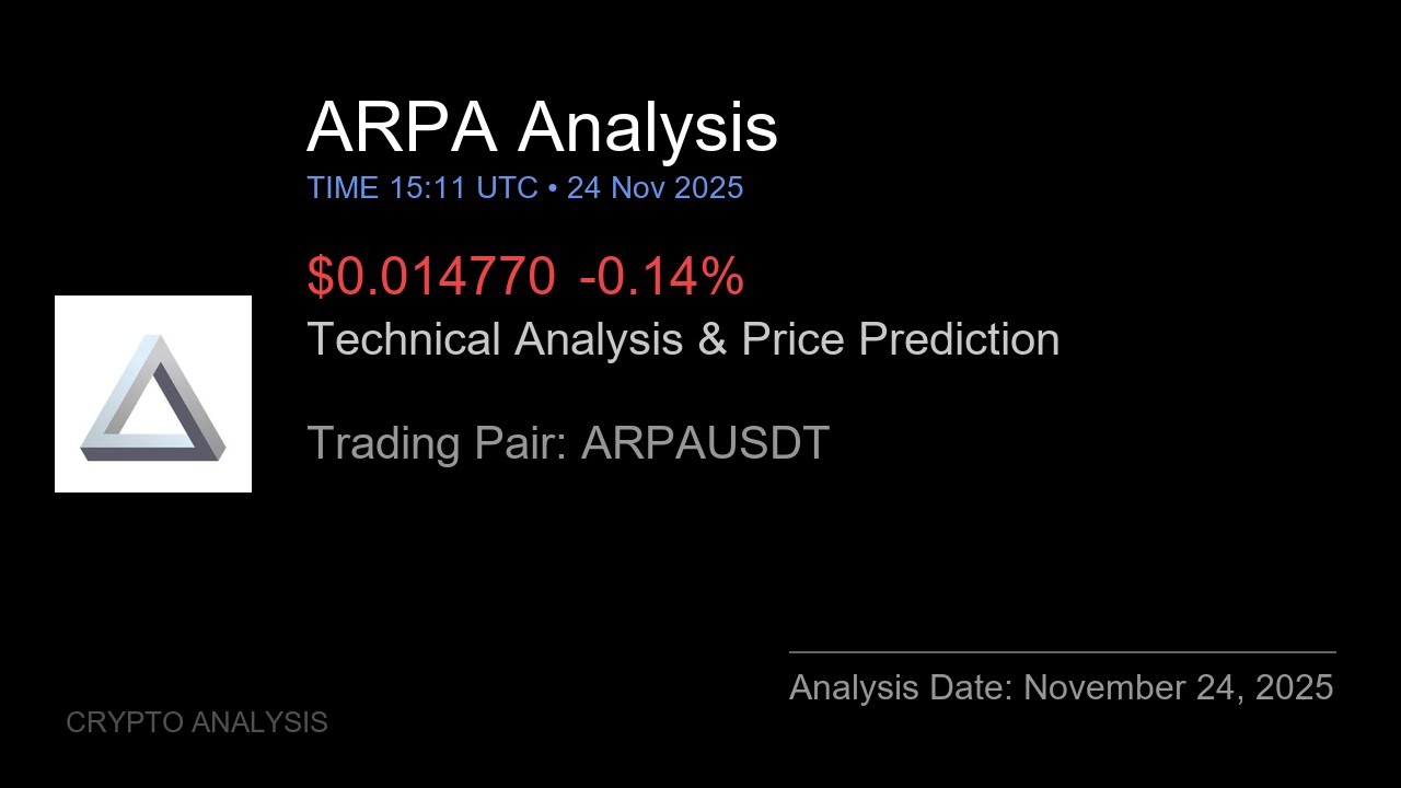 ARPA (ARPAUSDT) Technical Analysis - Price Prediction & Buy or Sell November 24, 2025