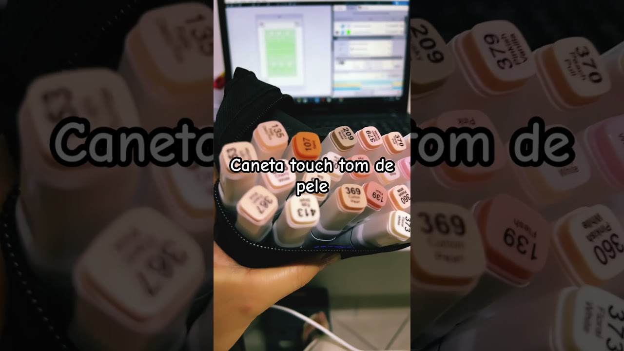 Kit caneta touch tom de pele com ponta pincel brush ponta dupla