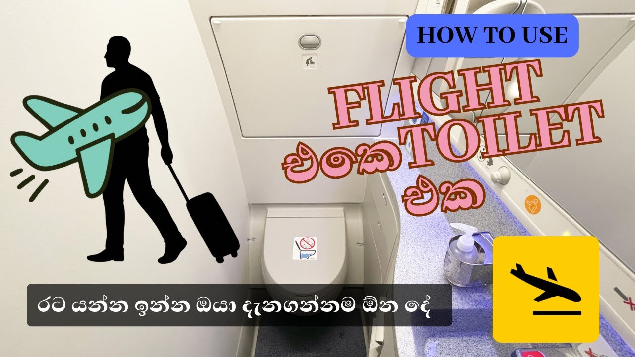 කොහොමද flight එකක toilet එක පාවිච්චි කරන්නේ? ✈️How to Use a Flight Lavatory