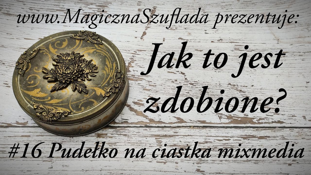 Retro puszka na ciastka mixmedia