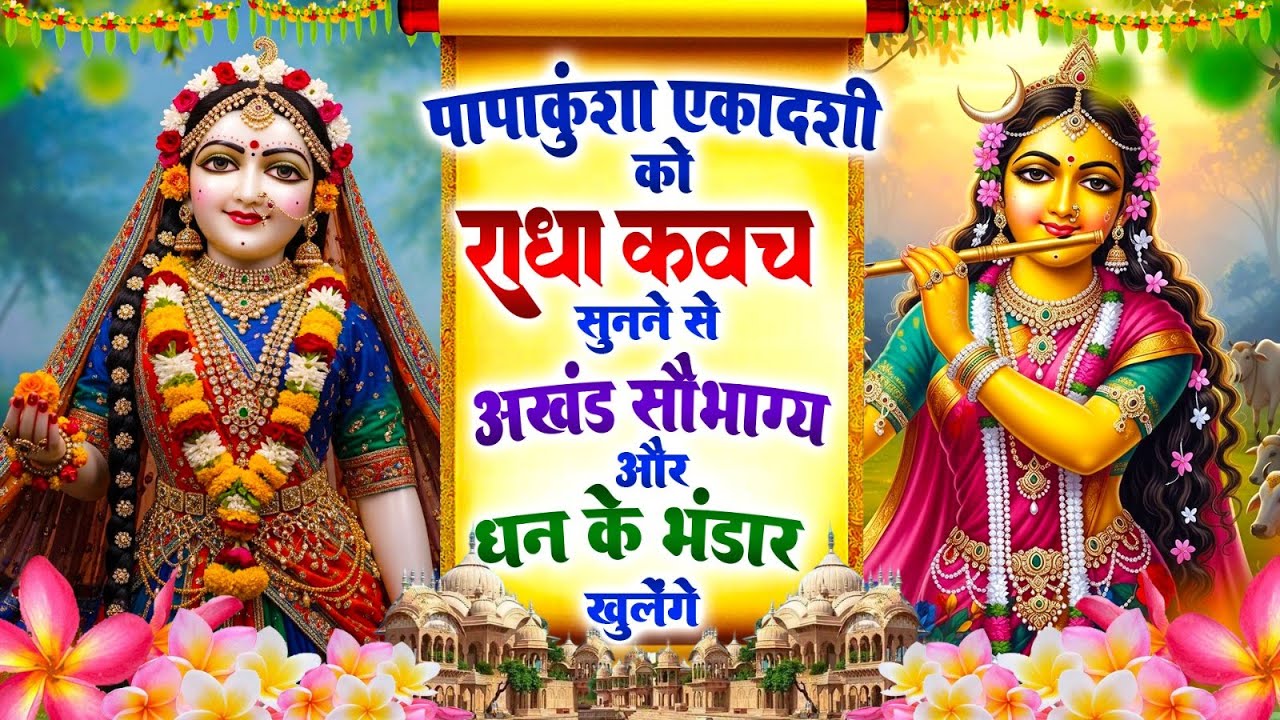 Shree Radha Kavach~पापांकुशा एकादशी को #राधा कवच सुनने से अखंड सौभाग्य और धन के भंडार खुलेंगे