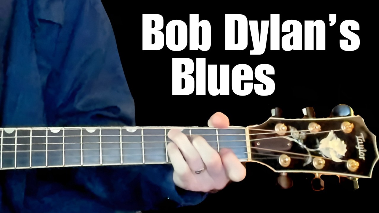 The Surprising Bob Dylan guitar technique from this classic blues cover Baby Please Dont Go