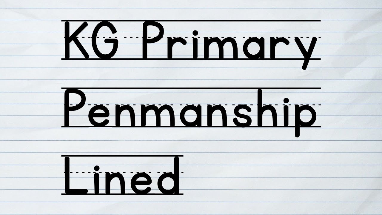 KG Primary Penmanship Lined Font | Legible Font for Your Classroom