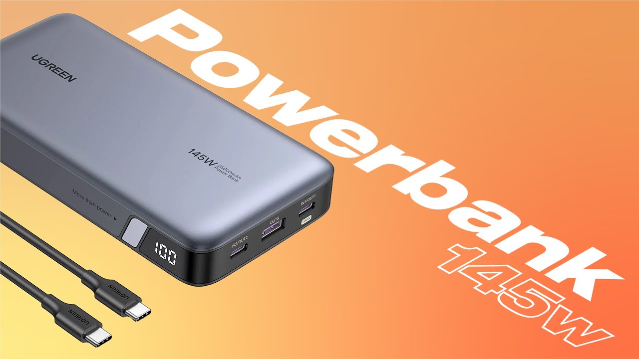 Ugreen PB205 &mdash; powerbank для ноутбука. 145Вт и 25000мАч!