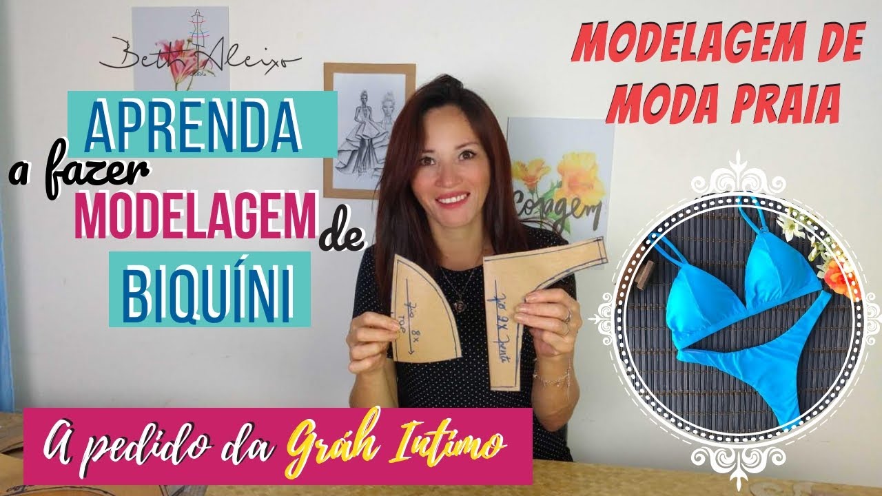 Aprenda a fazer molde de biquíni - Beth Aleixo