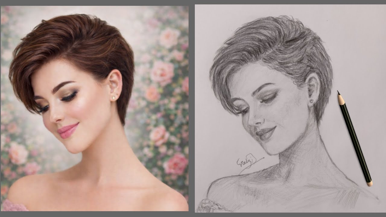 Realistic Portrait Drawing with Pencil | Loomis Method
