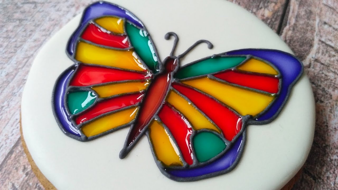 Витраж на Прянике. Имбирное Печенье в технике Витраж. Stained Glass Cookie