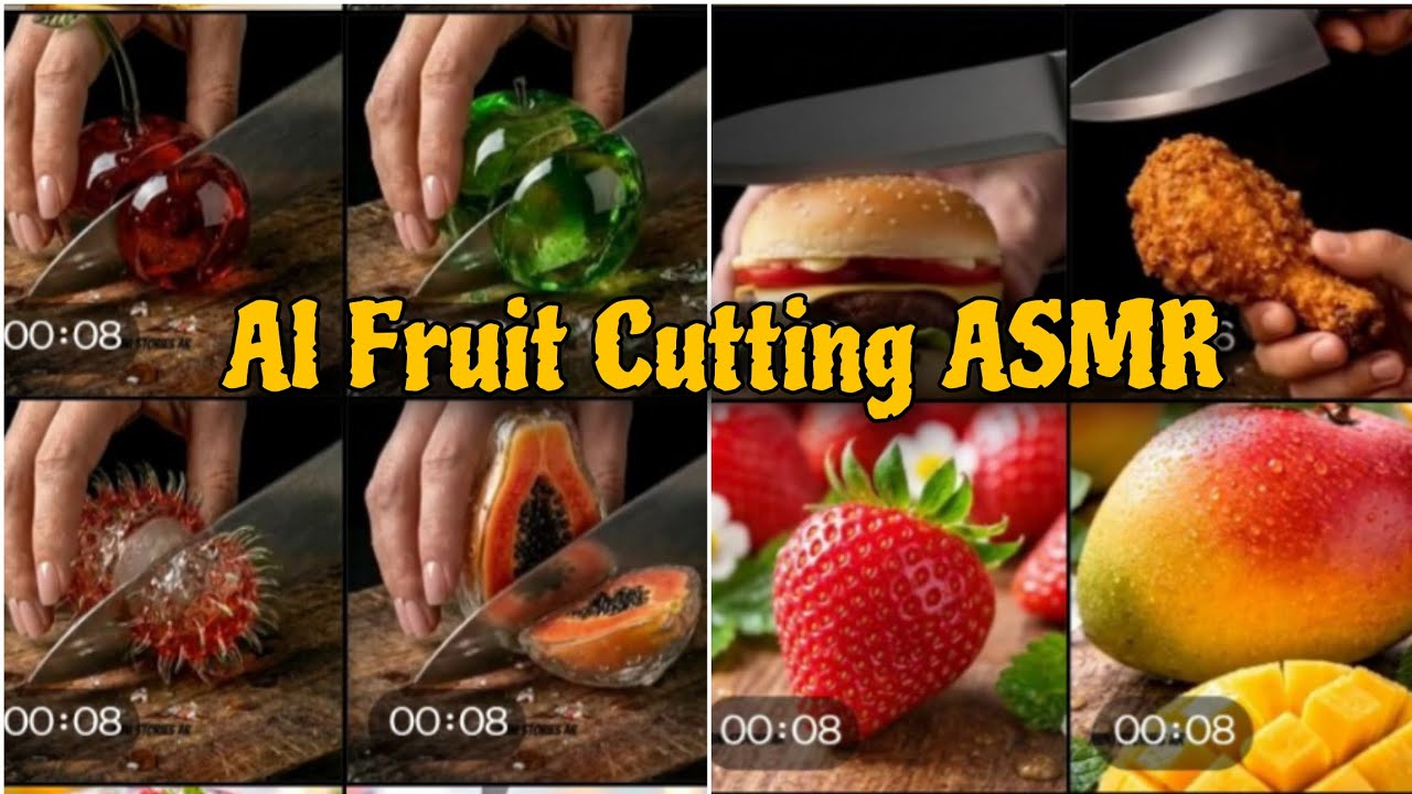 5 Minutes of ASMR 🍉🍇🍎🍊🥭 Fruit Cutting | Relaxing & Soothing Sounds for sleep #asmr #satisfyingasmr