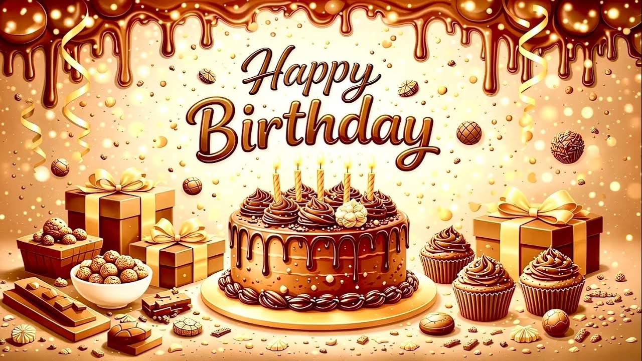 🍫 Ultimate Decadent Chocolate Happy Birthday Background Loop | 4K Luxury Party Atmosphere