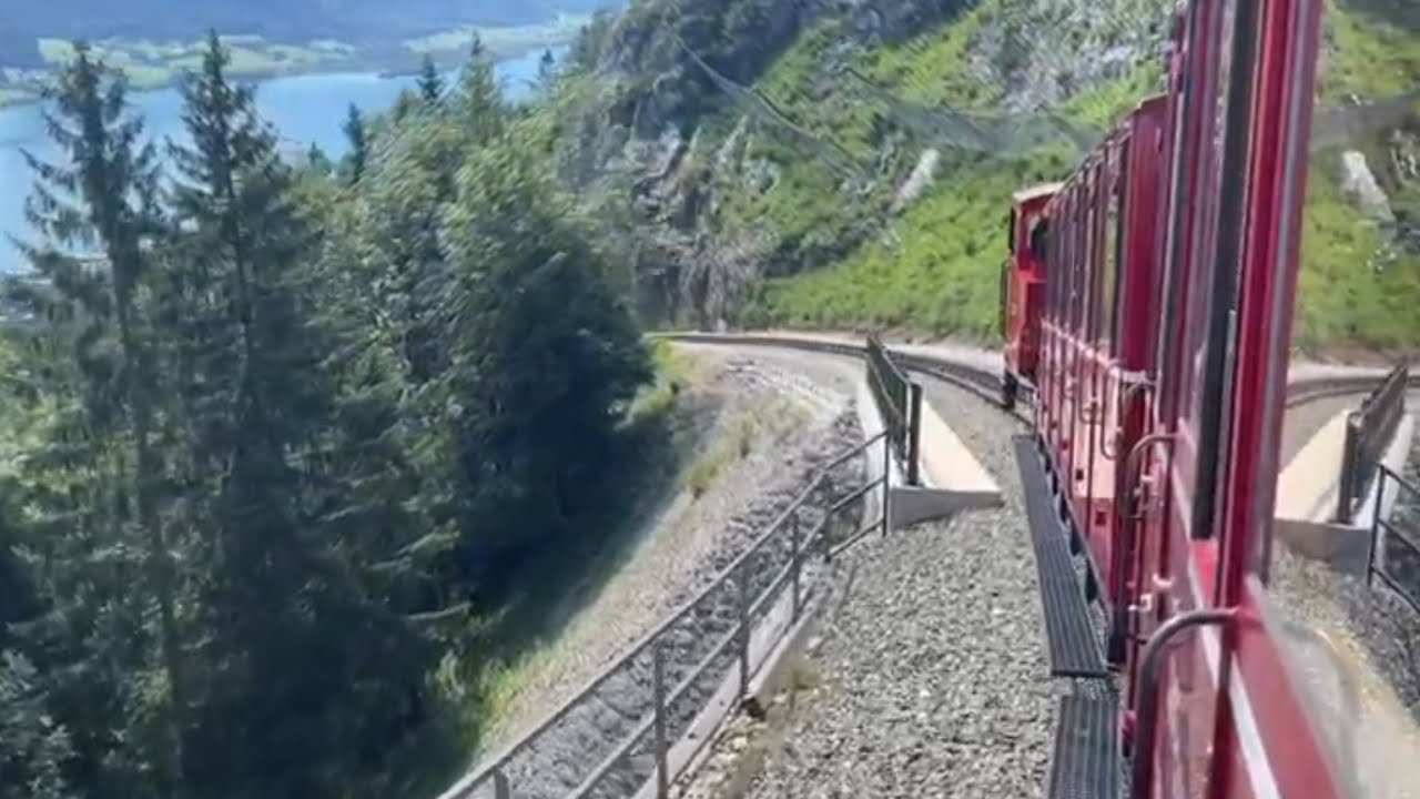 Kamerafahrt mit der SchafbergBahn (Berg- und Talfahrt)