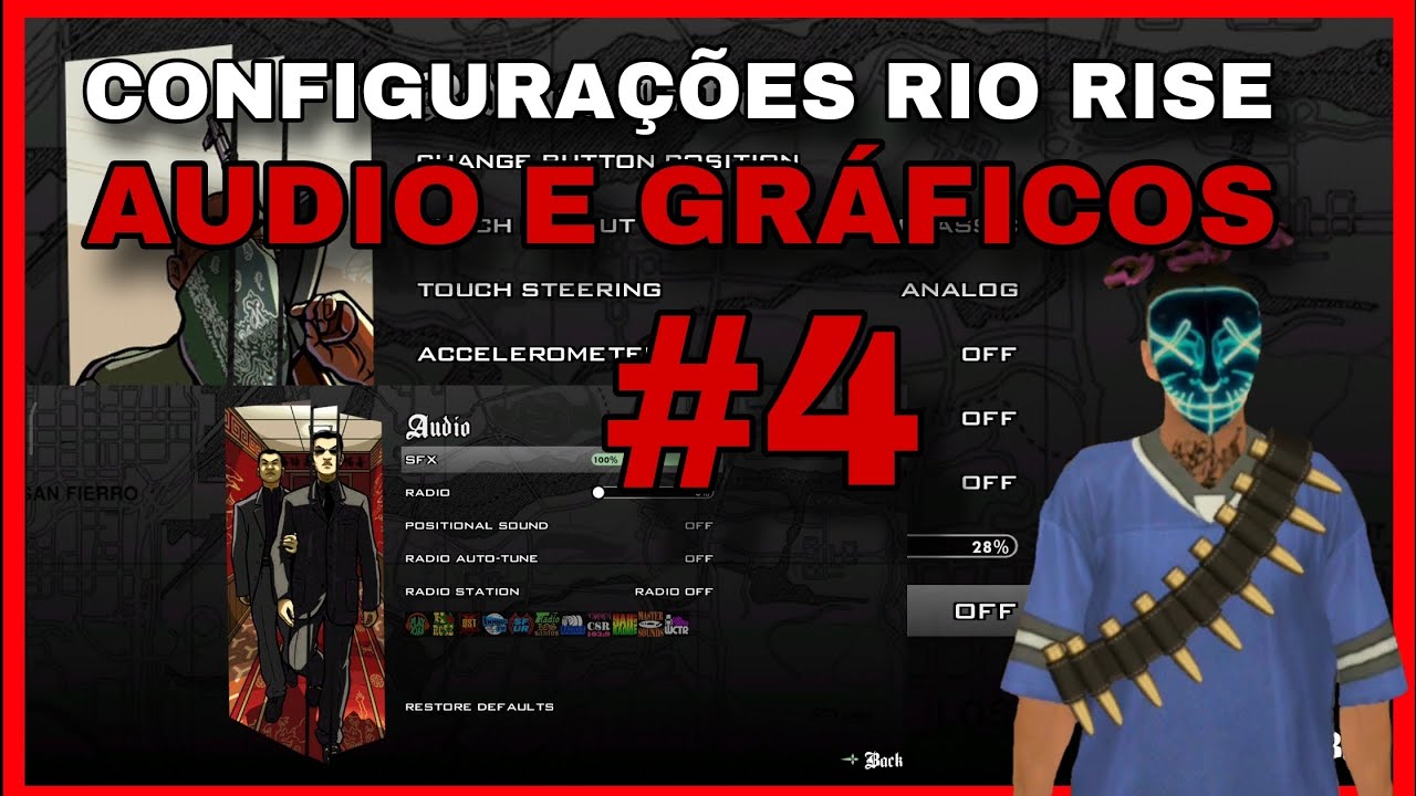 #4 configurações de gráfico e áudio rio rise com melhor desempenho em celulares fracos (NOVO GTA RP)