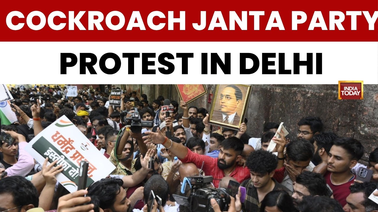 Cockroach Janta Party Protest | Abhijeet Dipke Reaches Jantar Mantar Amid Heavy Security