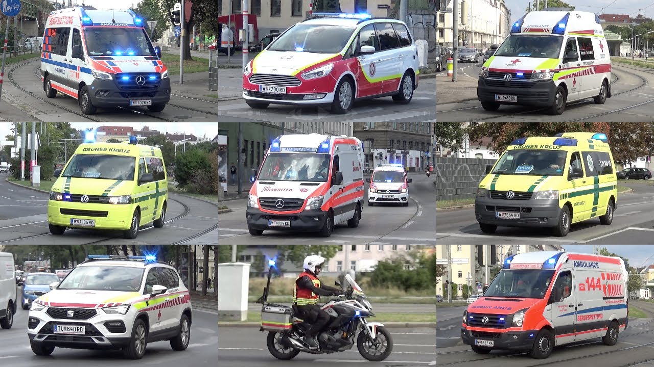 [VIENNA] Ambulanze + Automediche Berufsrettung + Die Johanniter + Grünes Kreuz + Rotes Kreuz + ASBÖ