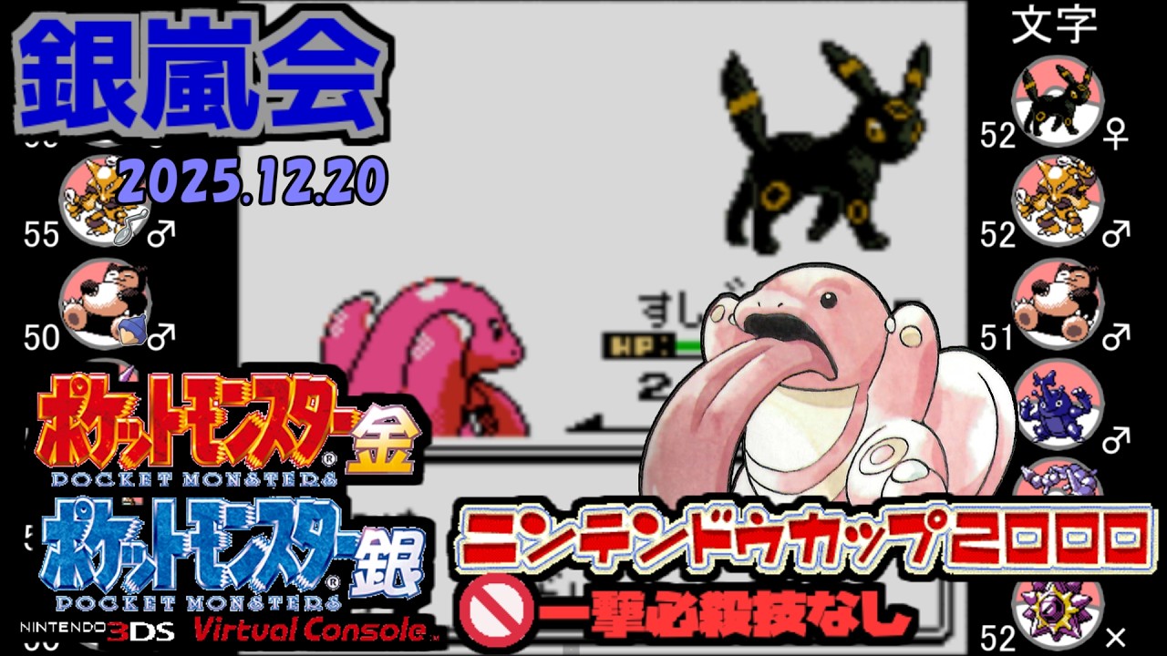 【ポケモン金銀VC／銀嵐会】 『PKマスタ vs SHOW』『PKマスタ vs 文字』