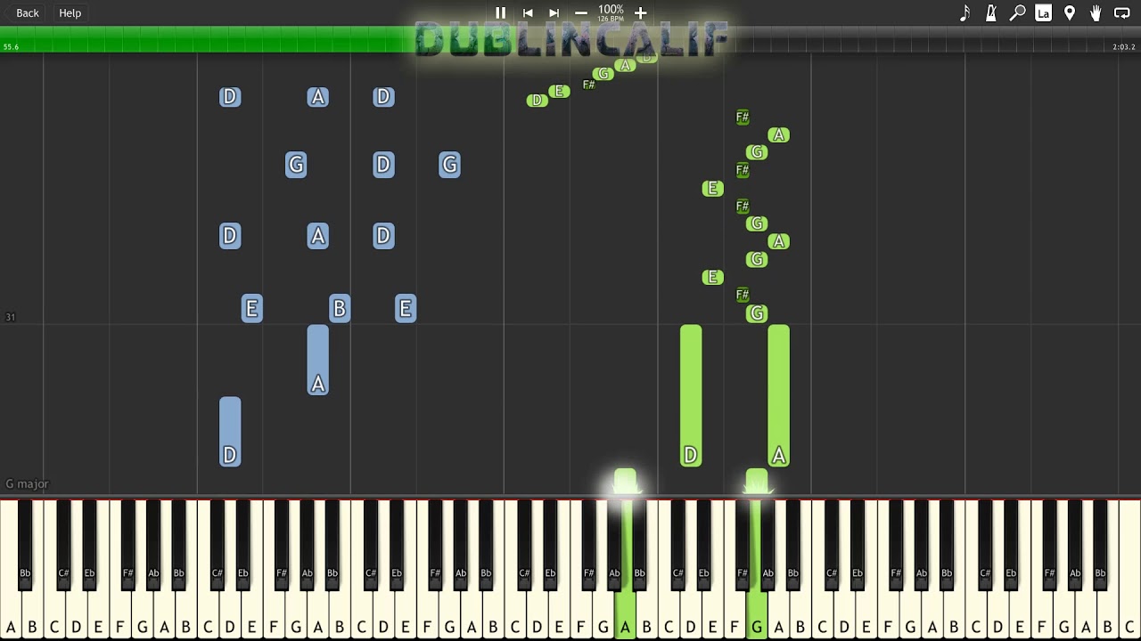 Mario Kart 8 - Wii Moo Moo Meadows Theme Piano Tutorial Synthesia