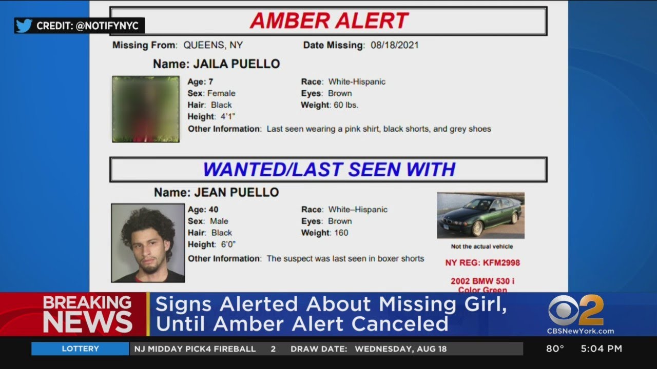 AMBER Alert Canceled After Queens Girl Found Safe