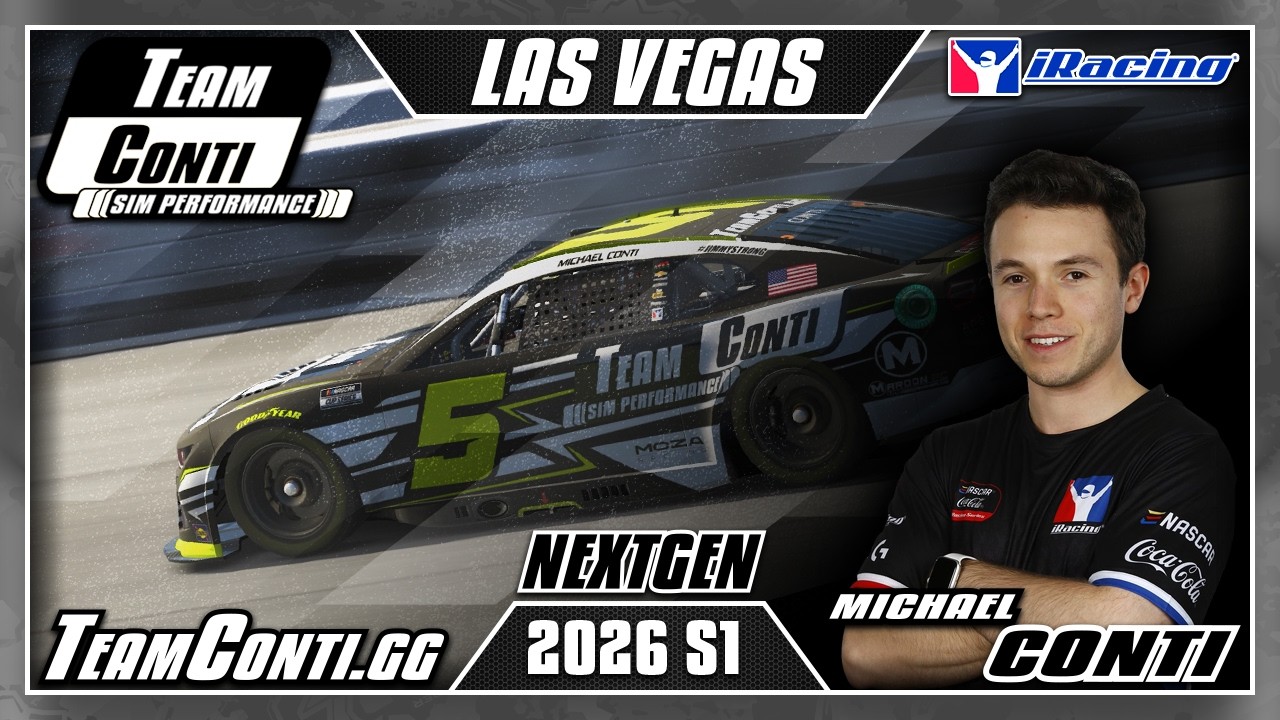 Руководство по трассе iRacing Pro от Team Conti Sim Performance | NASCAR NextGen в Лас-Вегасе