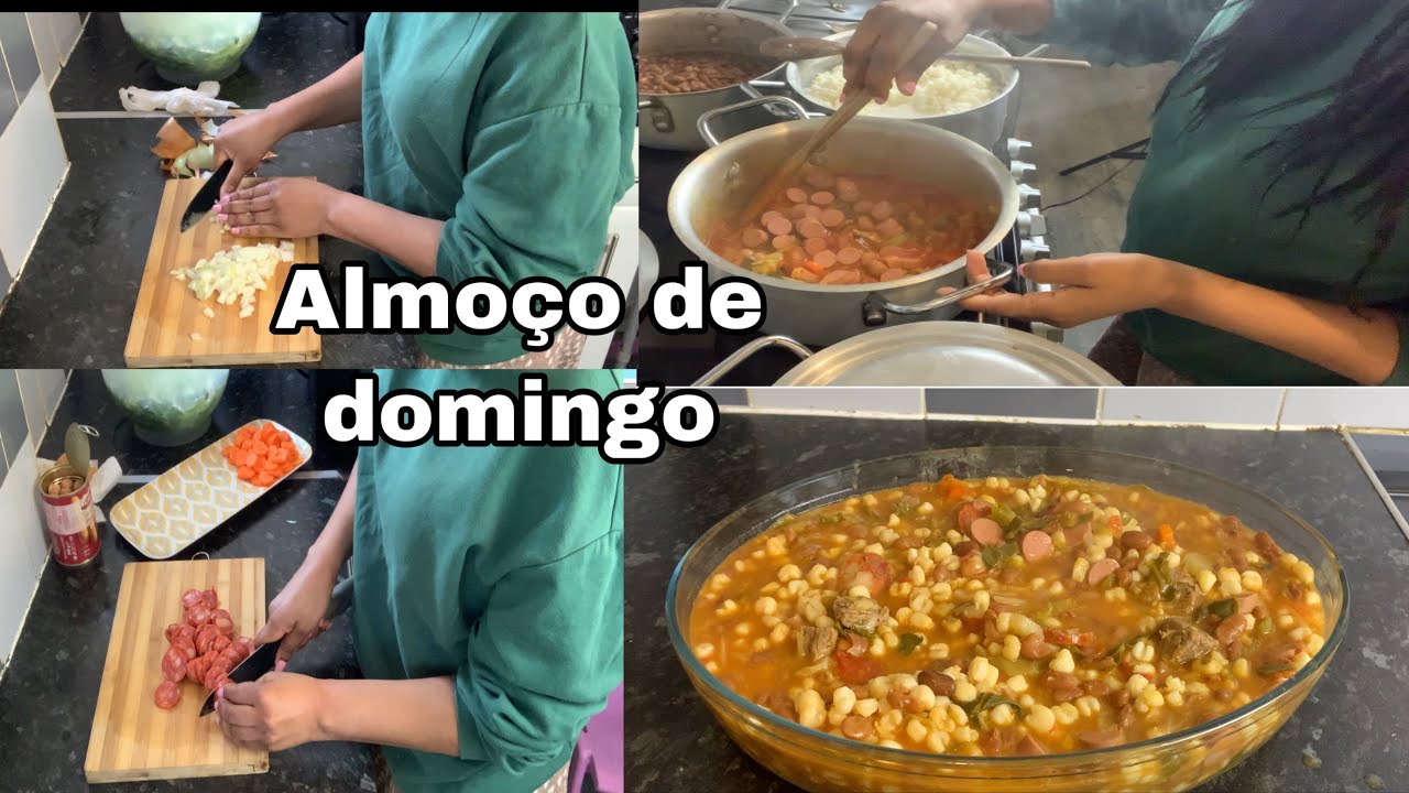 No nosso almoço de domingo eu fiz cachupa a moda Angolana
