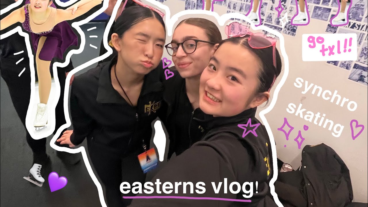 easterns synchro vlog!! l synchronized skating l competition day⛸️💗
