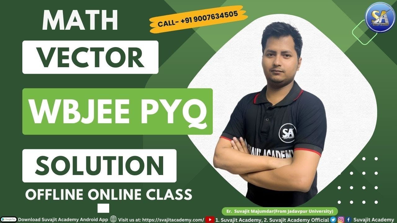 Vector Math WBJEE PYQ Solution | JELET | JEE
